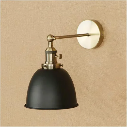 Vista 5 de Brass Black Retro LED Wall Light Fixtures Loft Industrial Vintage Arm Lamp Lamparas,Ideal for Bedroom Rojo