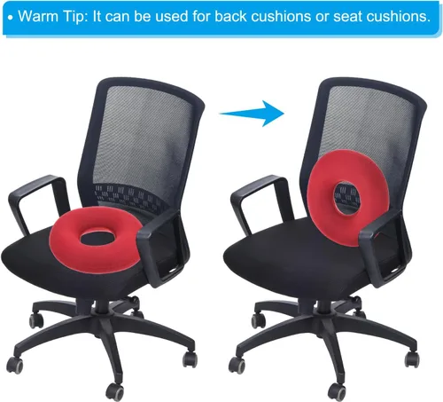 Vista 5 de PATIKIL Cojín de asiento inflable, cojín de dona portátil con bomba para el hogar, oficina, coche