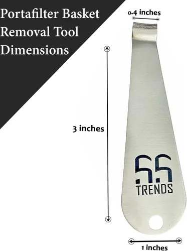 Vista 4 de Herramienta de extracción de cesta de portafiltro, de acero inoxidable, para café, removedor de cestas, accesorios de limpieza