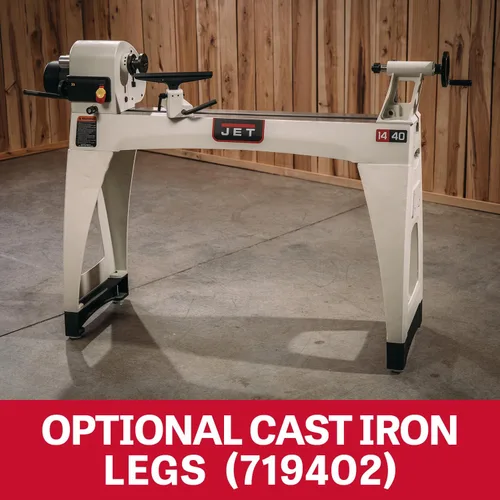 Vista 12 de JET Torno de carpintería de velocidad variable de 14" x 40", máquina de torneado de madera, 1 HP, 115/230V 1Ph (JWL-1440VS)