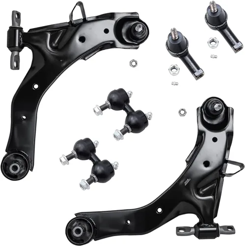 Vista 133 de Detroit Axle - Kit de extremo delantero para Chrysler 300 Dodge Charger 2011-2023 Challenger, 2 Lower Rearward Control Arms 2 Outer Tie Rods 2