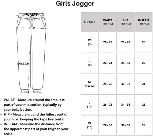 Vista 5 de Real Essentials Paquete de 3 pantalones deportivos Dry-Fit para niñas, pantalones deportivos suaves y activos con bolsillos y cordón