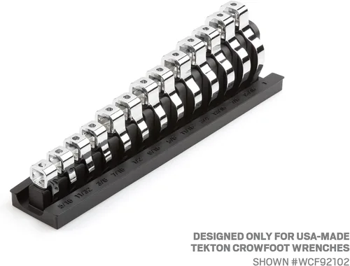 Vista 2 de TEKTON Organizador de llaves Crowfoot de 13 herramientas, 3/8 pulgadas, negro (5/16-1 pulgadas) ORG26113 Fabricado en Estados Unidos
