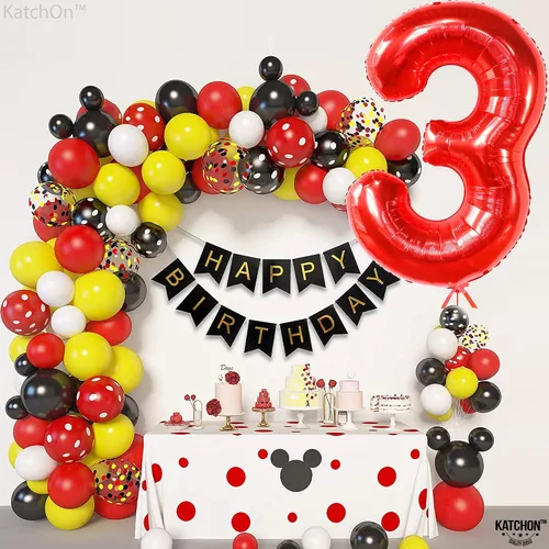 Vista 1242 de KatchOn Globo negro del número 1 de 40 pulgadas, globo de feliz cumpleaños Large Mylar Number One Balloon for 1st Birthday Decorations, Foil