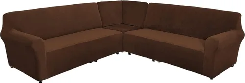 Vista 22 de IMYOGI Fundas de terciopelo en forma de L, funda de sofá modular de alta elasticidad, funda para sofá esquinero, protector de muebles de felpa suave
