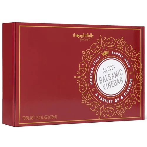 Vista 5 de Thoughtfully Gourmet, juego de regalo de vinagre balsámico, los sabores incluyen higo, chile, ajo y más, certificado IGP, fabricado en Módena
