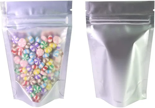 Vista 17 de 100 Bolsas de color mate de doble cara que se sostienen en posición vertical