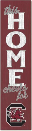 Vista 33 de KH Sports Fan Letrero de Alabama Crimson Tide This Home Cheers for Porch Leaner, 11 x 46 pulgadas, carmesí de marea carmesí; muestra tu espíritu