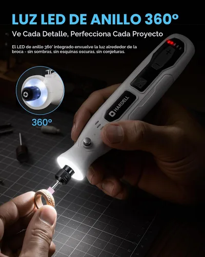 Vista 3 de HARDELL Kit de herramientas rotativas inalámbricas, kit de 5 velocidades