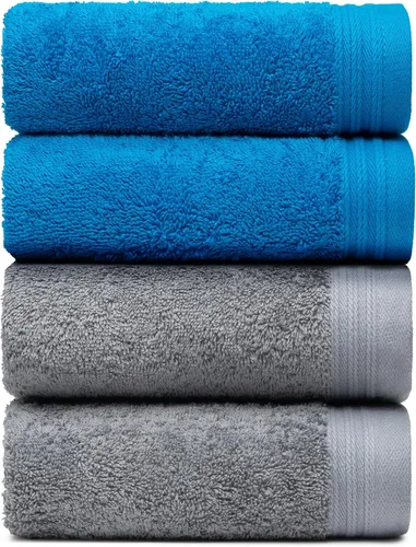 Vista 43 de Juego Premium de Toallas de 16 Toallas de Mano de 18" x 30" Color: Negro 100% Algodón 16 Toallas de Mano Ultra Suaves y Altamente Absorbentes