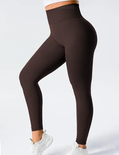 Vista 3 de YEOREO - Leggings de entrenamiento para mujer, sin costuras, cintura alta, pantalones de yoga adelgazantes