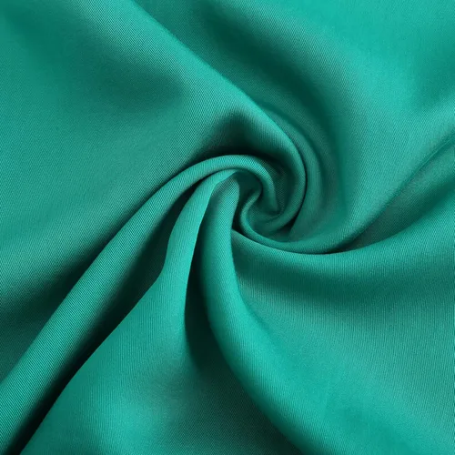 Vista 6 de ASSUAL Vestido de manga corta con cuello en V para mujer, fibra de Lyocell natural, cintura frontal con botones, vestidos midi casuales de oficina