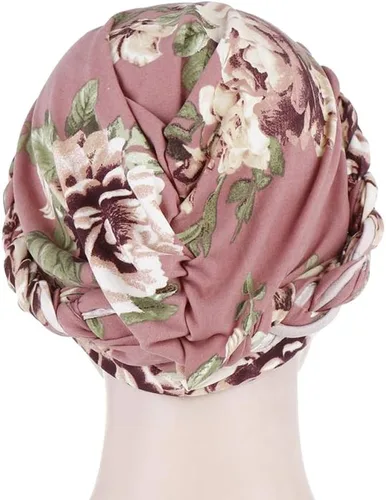 Vista 4 de Privnoone Turbante trenzado bonito casquillo impreso