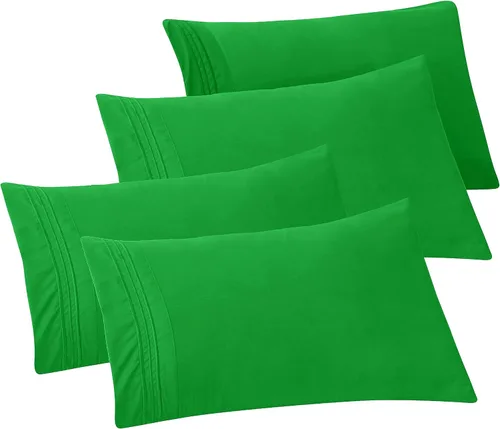 Vista 74 de Elegant Comfort Fundas de almohada sólidas de microfibra de alta calidad hotelera, tejido suave, resistente a las arrugas y a las manchas, fácil