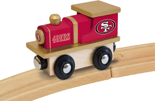 Vista 4 de MasterPieces NFL San Francisco 49ers - Tren de juguete de madera real, para mayores de 3 años, color negro