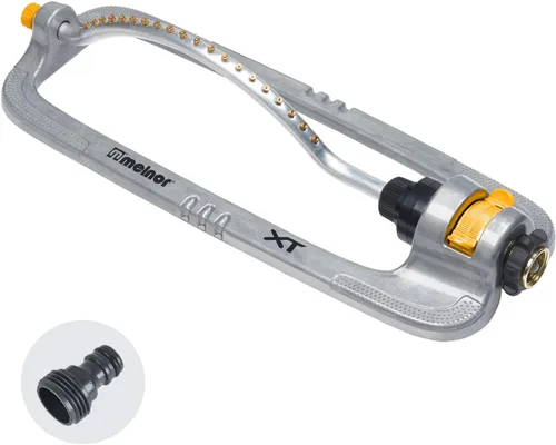 Vista 8 de Melnor 65202AMZ CrossStream Turbo - Rociador oscilante turbo, cobertura de 4,000 pies cuadrados, control de ancho y rango TwinTouch, motor Turbo