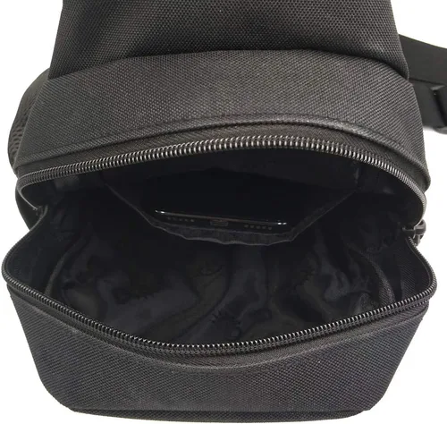 Vista 6 de Hebetag - Mochila cruzada de senderismo para hombres y mujeres, mochila cruzada del hombro al pecho para escuela, exterior, viaje, negocio, casual