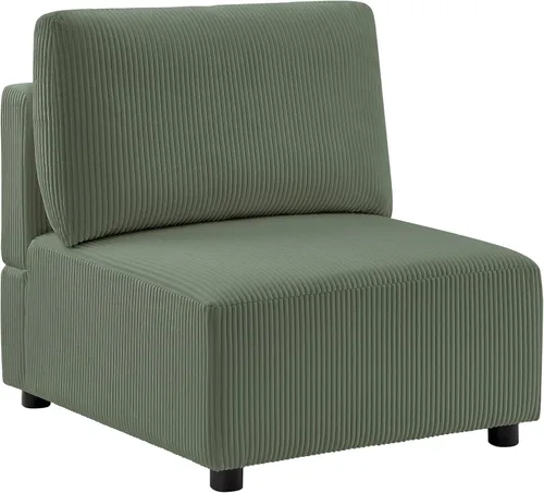 Vista 19 de Sofá biplaza de 66.9 pulgadas, sofá cama modular convertible de 2 plazas de pana, moderno juego de sofá combinado gratuito para sala de estar y Beige