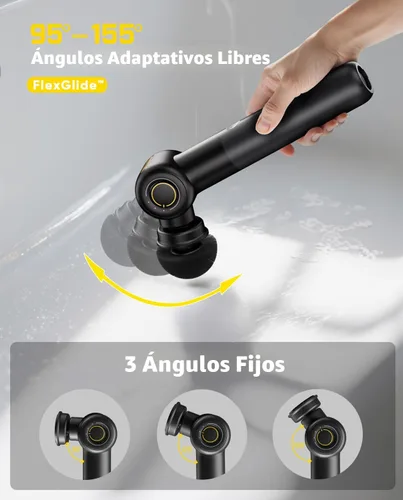 Vista 4 de Fanttik Flip G9 Pro - Limpiador eléctrico, motor VoltiPulse, limpiador de doble velocidad con 6 cabezales de cepillo, ángulo ajustable y mango Negro