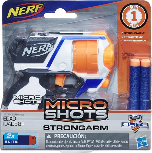 Vista 2 de Nerf Microshots Strongarm Blaster y Combates