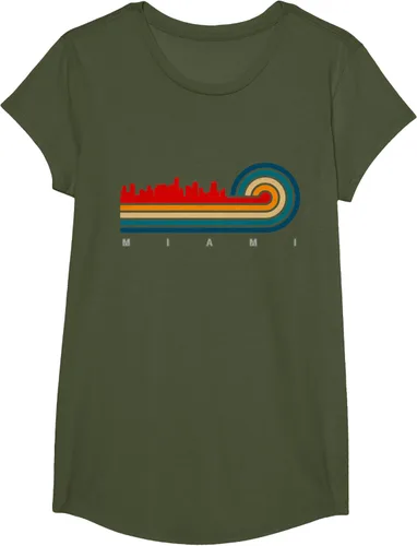Vista 63 de Camiseta Retro City of Miami Florida, Negro