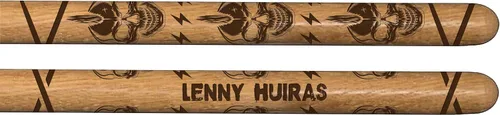 Vista 9 de Vital Signs - Baquetas 5A grabadas personalizadas con punta de madera de hickory para batería con nombre o texto, 1 par de baquetas de madera