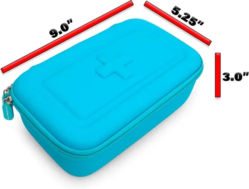 Vista 7 de CASEMATIX Funda para inhalador de asma para viajes, se adapta al espaciador de inhalador de asma con máscara adjunta, soporte para inhalador