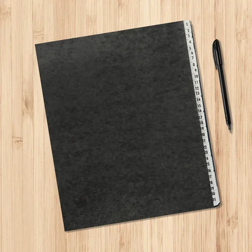 Vista 5 de Amazon Basics Clasificador de archivos de escritorio expandible, organizador de papel diario y mensual, tamaño carta, negro