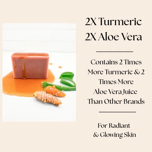 Vista 4 de Aspen Kay Naturals Barra de jabón de miel y cúrcuma de Manuka para cuerpo y cara, jabón facial de cúrcuma natural con aloe vera orgánico, manteca