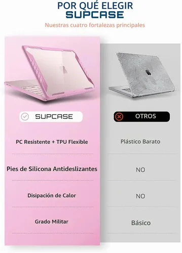 Vista 7 de SUPCASE Funda para MacBook Neo de 13 pulgadas 2026, modelo A3404 A18 Pro Rubor