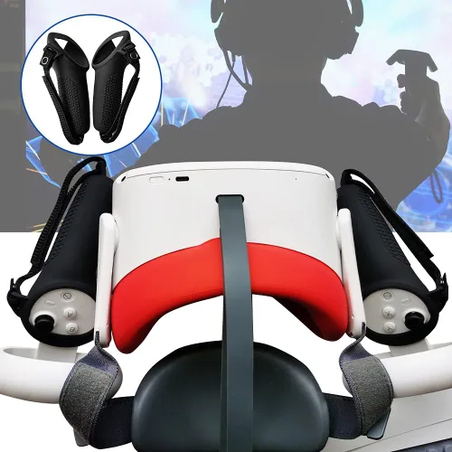Vista 5 de EKDJKK Cubierta de agarre para control táctil cubierta de mango de realidad virtual de repuesto funda protectora con mango antilanzamiento