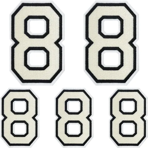 Vista 93 de Parches de letras para planchar, 5 piezas de letras individuales bordadas completas para ropa, vestido, sombrero, jeans, accesorios de bricolaje