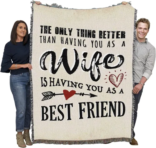 Vista 13 de Pure Country Weavers Manta The Only Thing Better Wife Children Mother – Tapiz de regalo tejido de algodón – Fabricado en los Estados Unidos