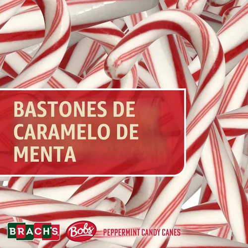 Vista 3 de Brach's Bastones de caramelo de menta rojos y blancos, 12