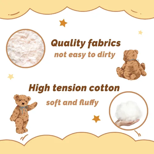 Vista 4 de I Love You'' - Oso de peluche blanco con corazón, recuerdo, animales de peluche suaves, lindo oso con corazón para mamá, papá, aniversario, San