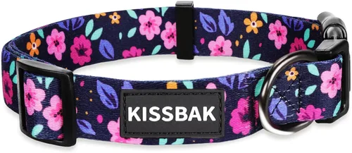 Vista 11 de Collar de perro para perros pequeños y medianos, diseño especial, lindo collar para mascotas, suave, ajustable, elegante, floral, hembra, cachorro