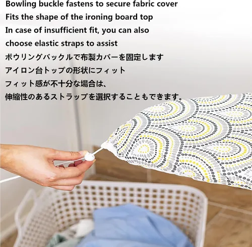 Vista 4 de Funda para tabla de planchar resistente al calor para uso doméstico, funda de tabla de planchar de algodón puro, práctica funda para tabla