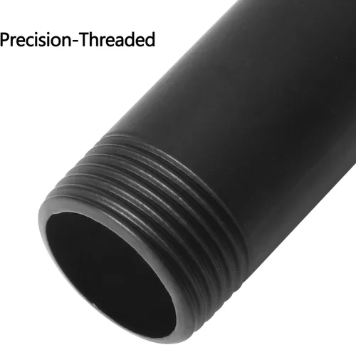 Vista 4 de HITOMEN Tubo de metal industrial de 3/4 pulgadas x 11.25 pulgadas (10 piezas) – Tubos roscados negros de hierro resistente para montaje en pared