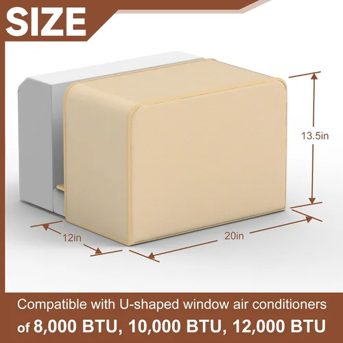 Vista 2 de BJADE'S Cubierta de aire acondicionado para ventana compatible con la unidad de aire acondicionado de ventana en forma de U Midea, resistente