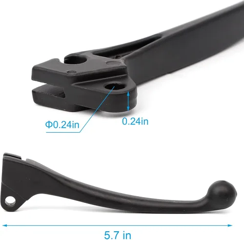 Vista 3 de Minho Palanca de freno de tambor izquierdo negro para GY6 50cc 125cc 150cc 139QMB 157QMI Roketa Jonway Taotao Scooter chino ciclomotor mini piezas
