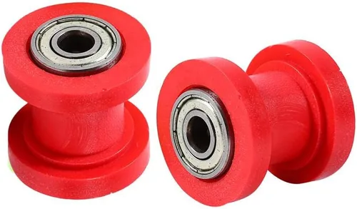 Vista 5 de Keenso Rueda guía tensor de rodillo de cadena de 0.315 pulgadas, guía universal de rueda tensor de cadena de polea para motocicleta, Pit Dirt Mini