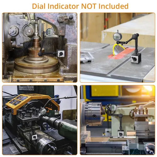 Vista 2 de Neoteck Soporte de base magnética de 176 lbs/80 kg + juego de indicadores de dial de 1 pulgada