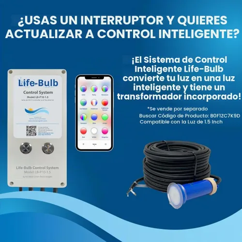Vista 8 de Life-Bulb - Luz de piscina de 1.5 pulgadas para piscina enterrada con cable de 100 pies - Lámpara de piscina, luces LED de repuesto para piscina