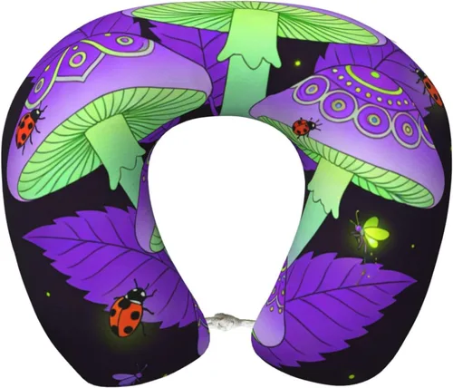 Vista 19 de Ergonomic Memory Foam Neck Support Travel Airplane Pillow Pattern (1553)
