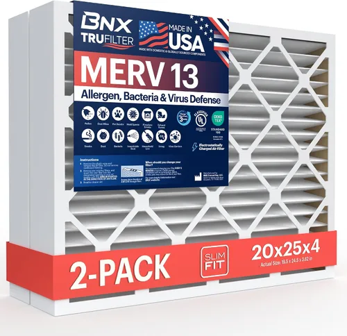 Vista 14 de BNX TruFilter - Filtro de aire para horno de CA MERV 13 de 16 x 20 x 1 pulgadas (paquete de 2) - Fabricado en Estados Unidos - Filtros de aire