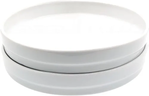 Vista 11 de Elk and Friends Platos blancos de porcelana para niños de 7.8 pulgadas con fundas de silicona, adecuados para bebés/niños pequeños, aptos