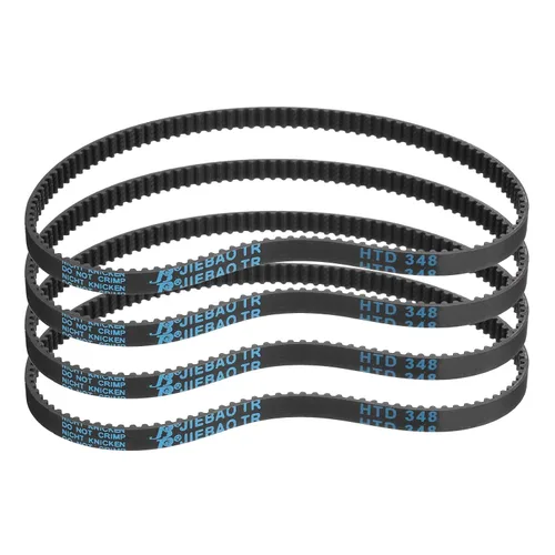 Vista 48 de uxcell 4 piezas HTD-3M Correa de Distribución de Goma 48 Dientes, Longitud de Paso 144mm x Ancho 6mm x Altura 2.4mm, Correa de Polea de Distribución