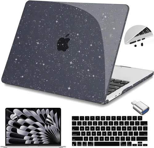 Vista 11 de Teryeefi Funda compatible con M3 MacBook Air de 15 pulgadas 2023 2024 versión A3114/A2941, carcasa rígida de plástico con cubierta de teclado