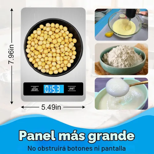 Vista 4 de Báscula digital de alimentos de 33 libras, báscula digital de cocina, gramos y onzas para pérdida de peso, hornear, cocinar, Keto y preparación