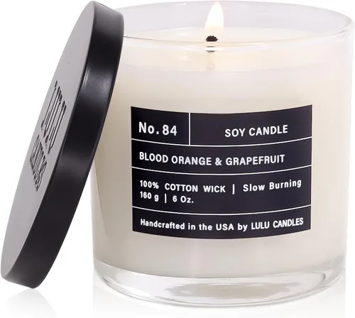 Vista 23 de Lulu Candles After Dark - Teca Caoba Vela Perfumada de Soja de Lujo en Frasco Vertida a Mano en los EE.UU. Altamente Perfumada y Duradera